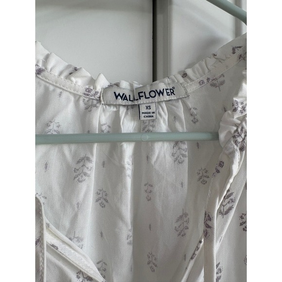 Wallflower Ruffle Tank‎ Top Sleeveless Tiered Casual White XS - Picture 5 of 5
